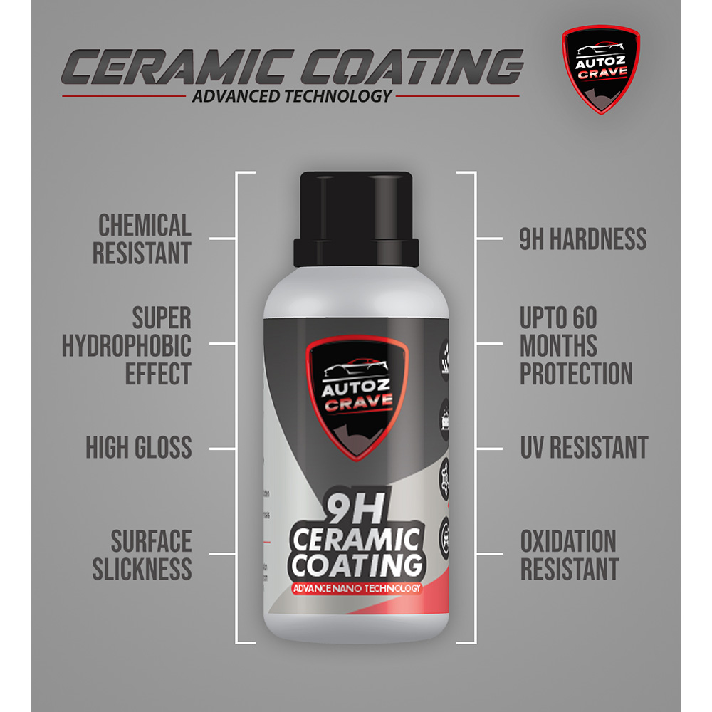 9H CERAMIC COATING FOR CAR GLOSS & HYDROPHOBICITY